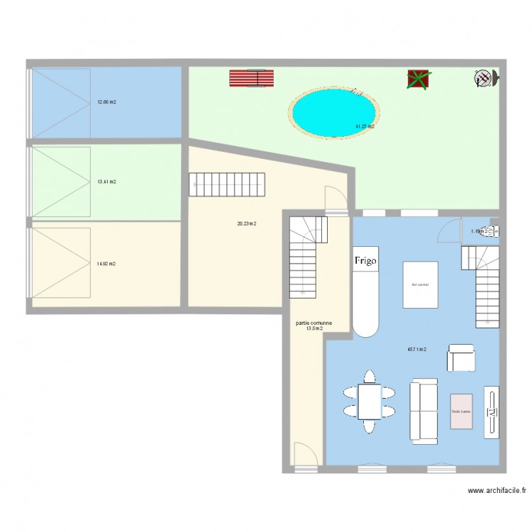 rdc boulangerie et depandence plan 1. Plan de 0 pièce et 0 m2