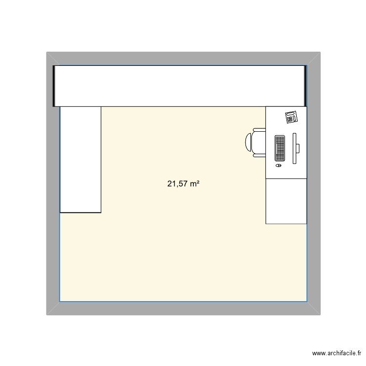 Plan - Plan 1 pièce 22 m2 dessiné par Tyador