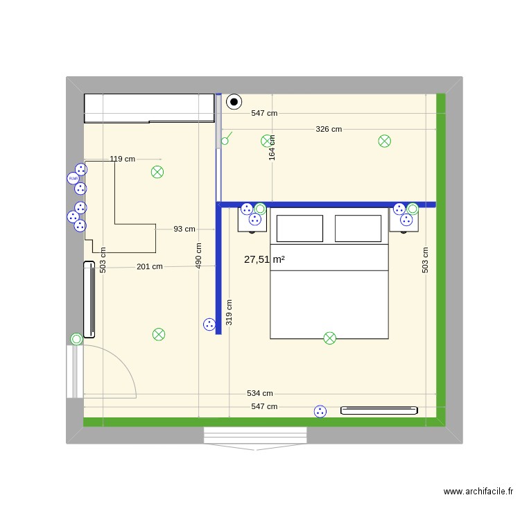 Chambre parentale Final. Plan de 0 pièce et 0 m2