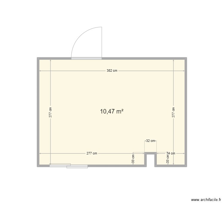 Essai 1. Plan de 1 pièce et 10 m2