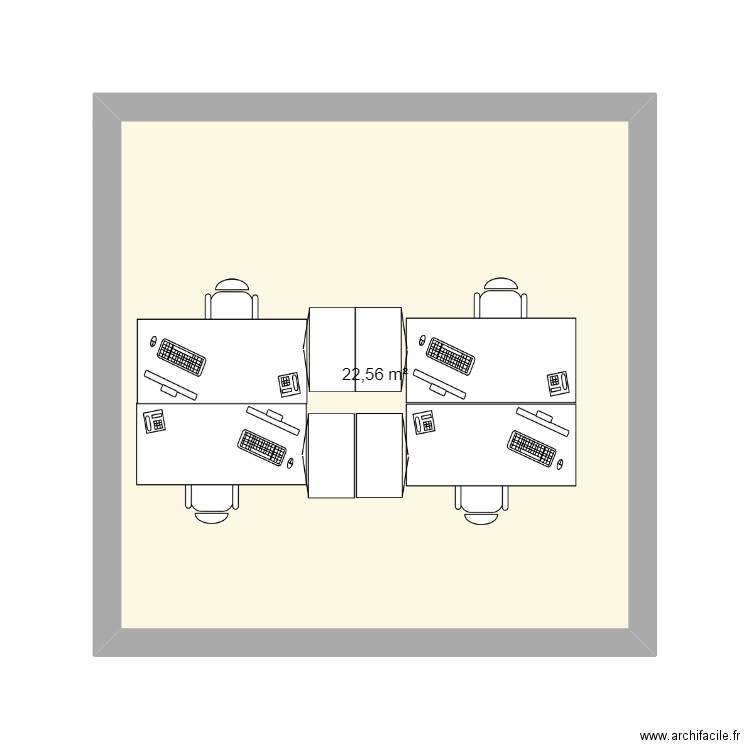 IFF. Plan de 1 pièce et 23 m2