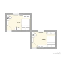 Plan actuel chambre 8/12/2024 et plan chambre avec modification