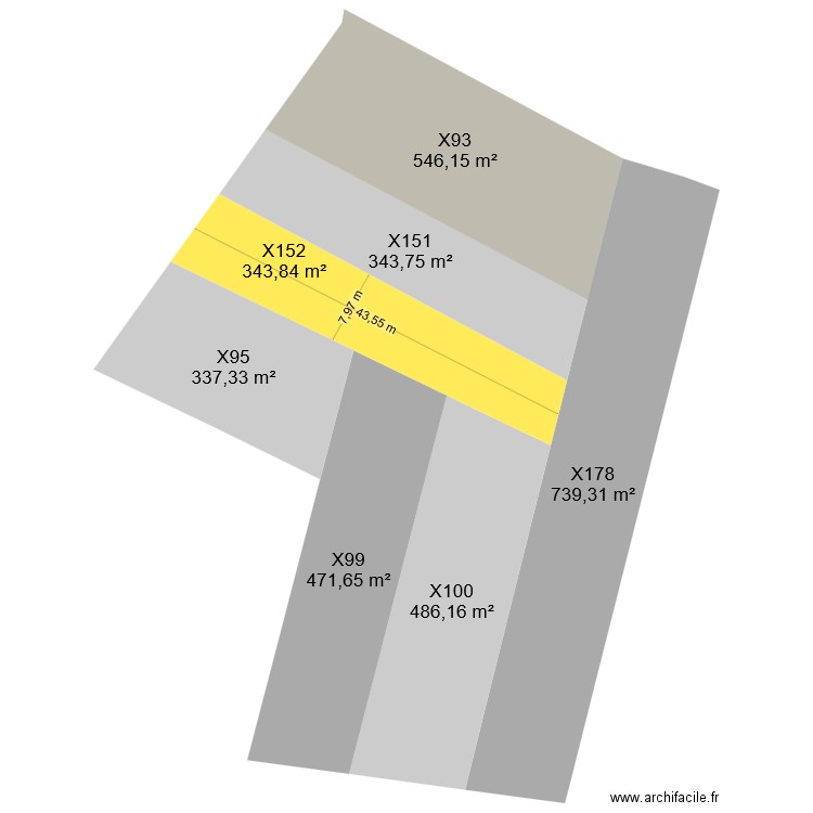 Aulnay F & T cadastre. Plan de 0 pièce et 0 m2