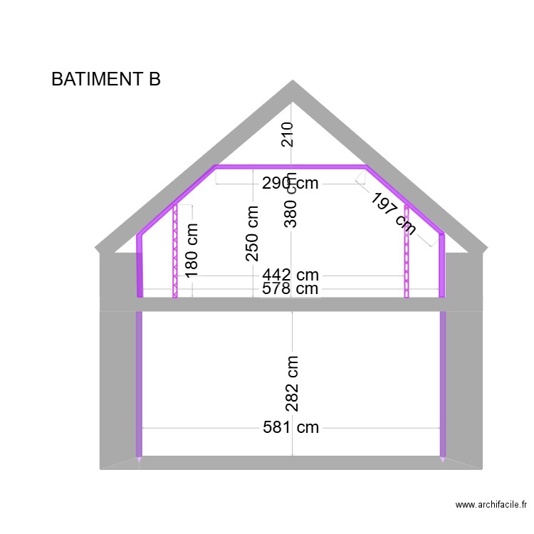 COUPE BAT B SCI BEMC. Plan de 0 pièce et 0 m2