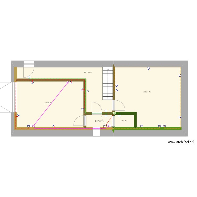 garage le goulet. Plan de 5 pièces et 59 m2