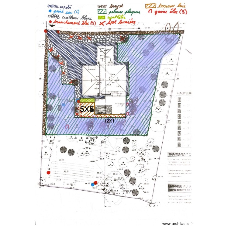 Plan arrosage jardin Pottier fini. Plan de 0 pièce et 0 m2