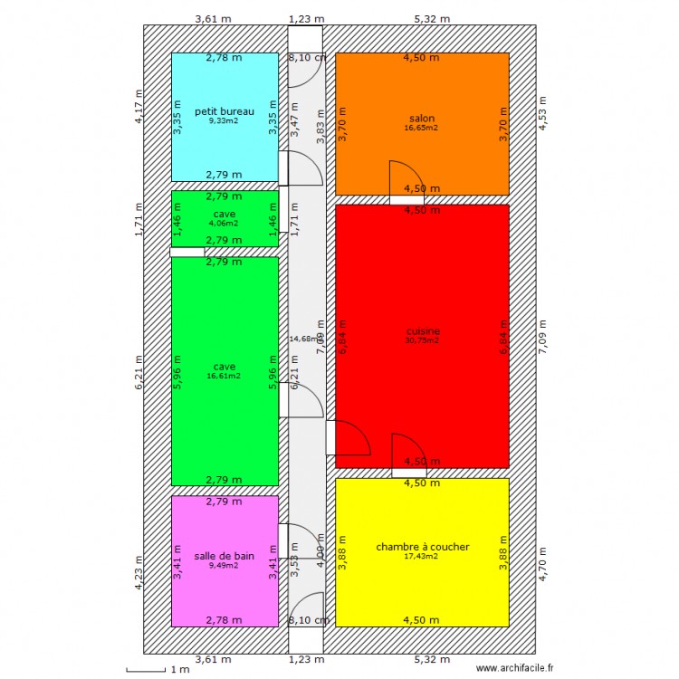 dimension ferme actuelle avec pièces rez. Plan de 0 pièce et 0 m2