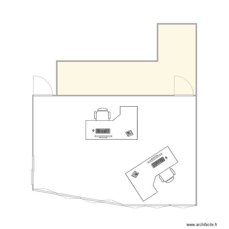 bureau. Plan de 0 pièce et 0 m2