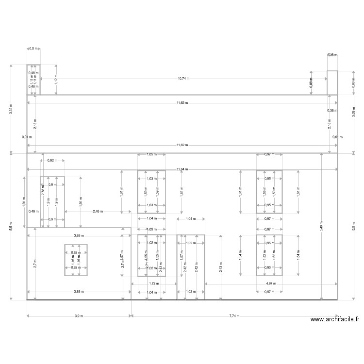 buanderie. Plan de 0 pièce et 0 m2