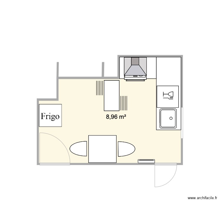 Cuisine Pelleport bis. Plan de 0 pièce et 0 m2