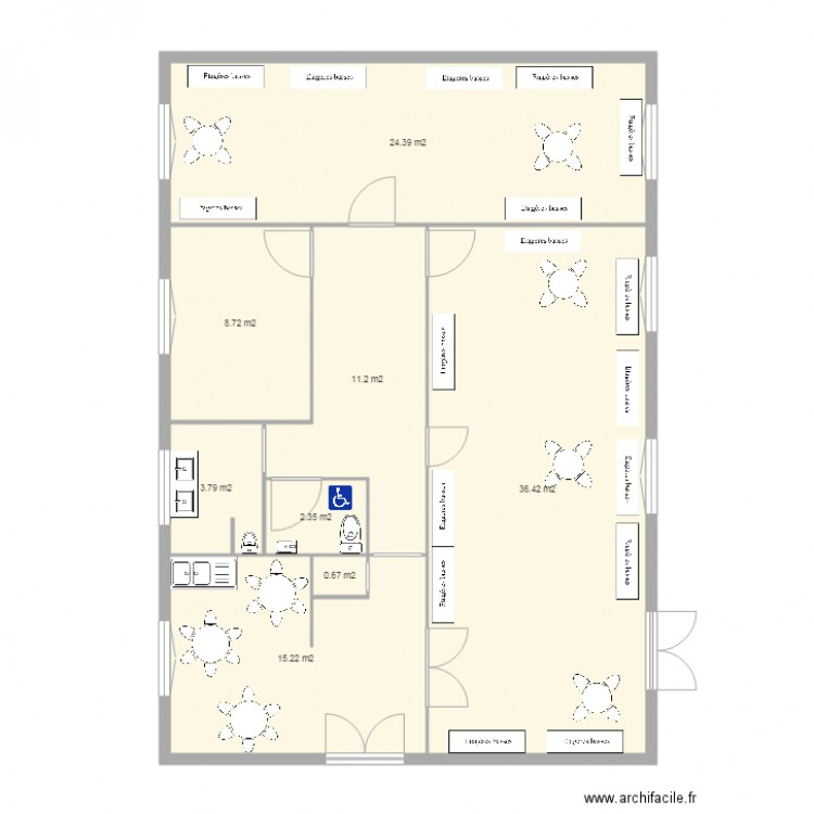 plan ecole aménagée bis. Plan de 0 pièce et 0 m2