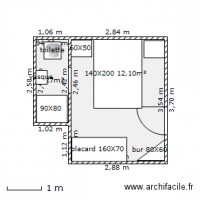 chambreSE/WC 12,10m²