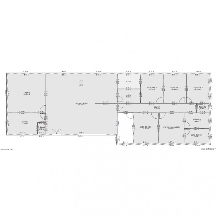 maison 3 rez de chausser. Plan de 0 pièce et 0 m2