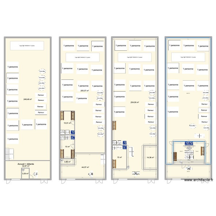 313 m2. Plan de 19 pièces et 1169 m2