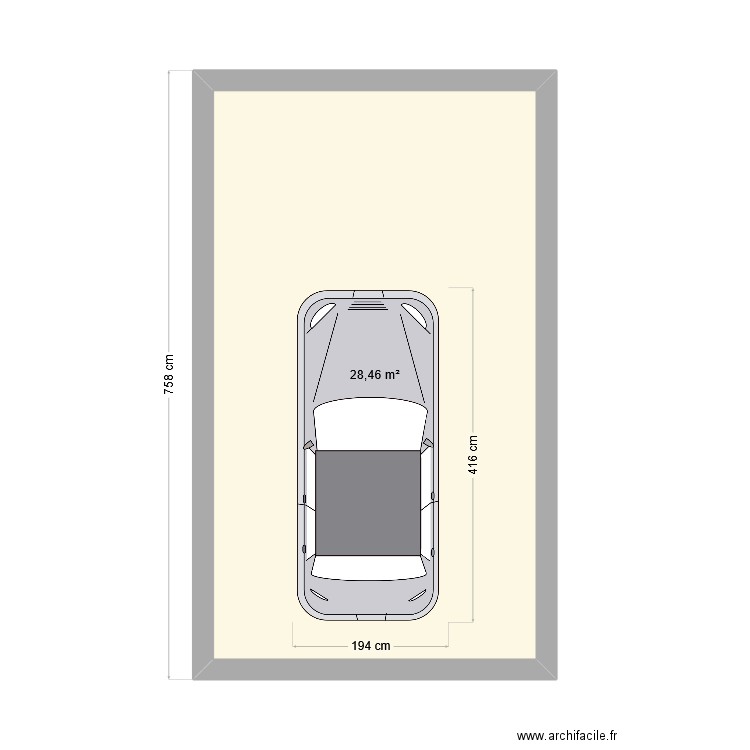 essai. Plan de 1 pièce et 28 m2