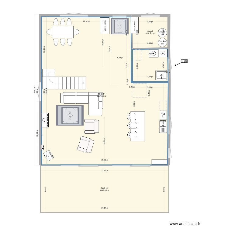 Plan RC 7octobre. Plan de 3 pièces et 102 m2