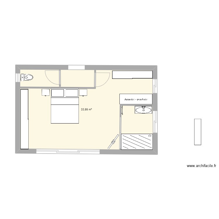 chambre TOILETTES . Plan de 0 pièce et 0 m2