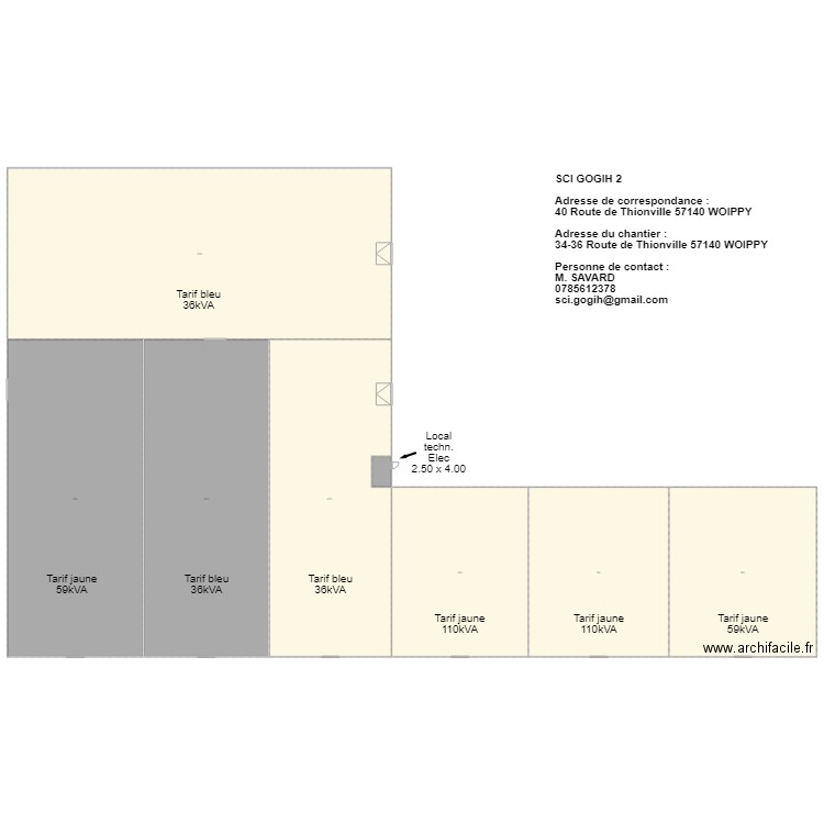 SCI GOGIH 2 ENSEMBLE v3 locataires. Plan de 0 pièce et 0 m2