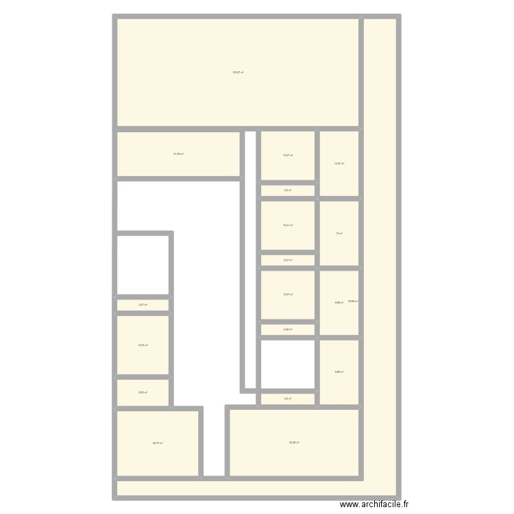 PLAN CF. Plan de 19 pièces et 353 m2