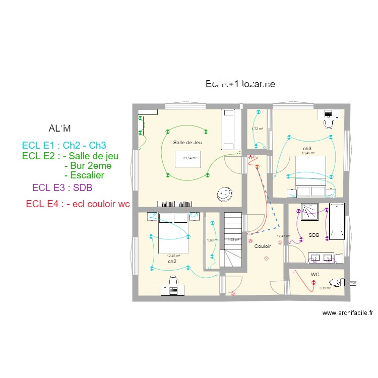 Plan maison lozanne  tonio ecl . Plan de 0 pièce et 0 m2