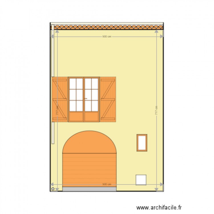 façade nord. Plan de 0 pièce et 0 m2