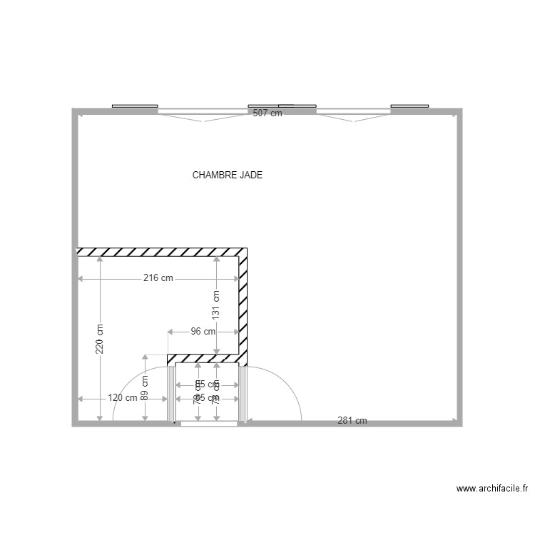 chambre jade. Plan de 0 pièce et 0 m2