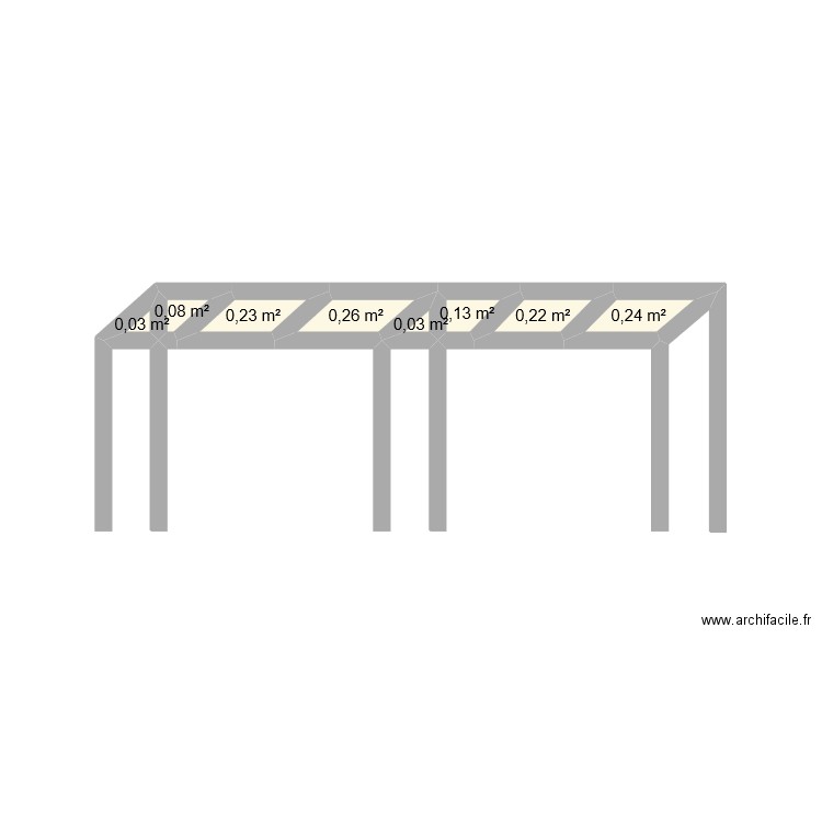 PERGOLAS TERRASSE. Plan de 8 pièces et 1 m2