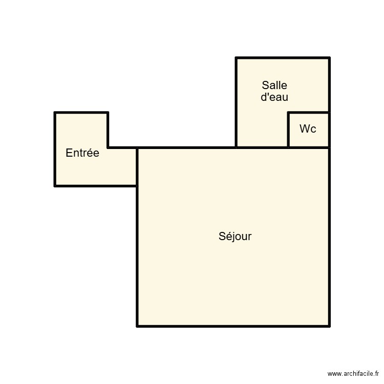 QUIMPER FLATRES. Plan de 4 pièces et 16 m2