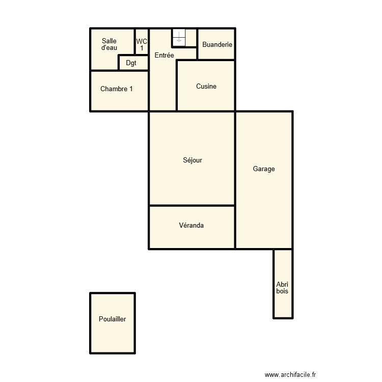 LOCTUDY GUIDOTI 2. Plan de 13 pièces et 42 m2