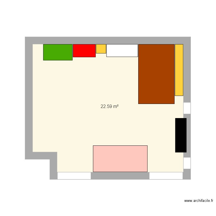 Salon actuel. Plan de 0 pièce et 0 m2