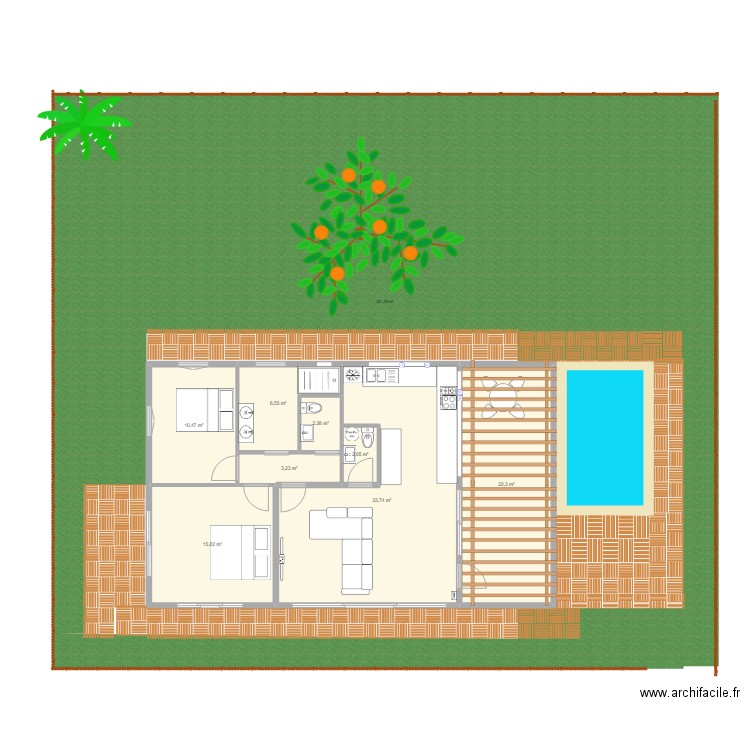 MAISON JEFF ETPERLE V4. Plan de 8 pièces et 96 m2