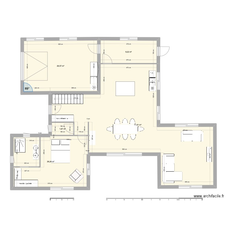 Maison 2. Plan de 5 pièces et 136 m2