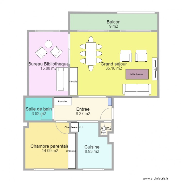 Nouvel appartement  Option normale. Plan de 0 pièce et 0 m2