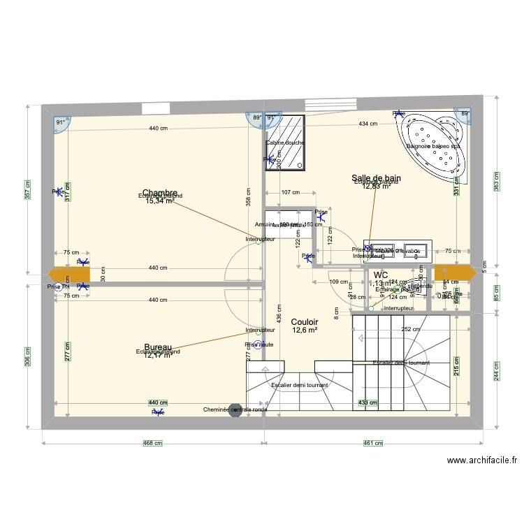 1er étage Tamara. Plan de 0 pièce et 0 m2