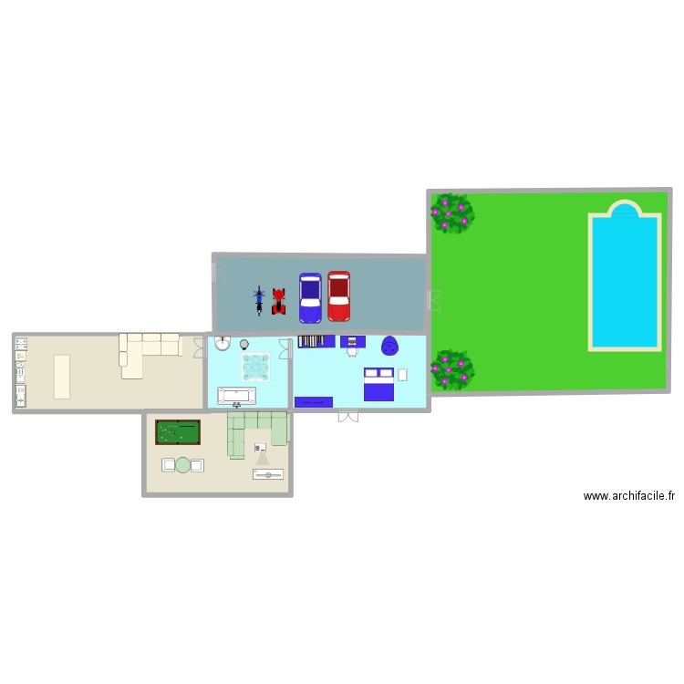 Maison dyrane. Plan de 4 pièces et 551 m2