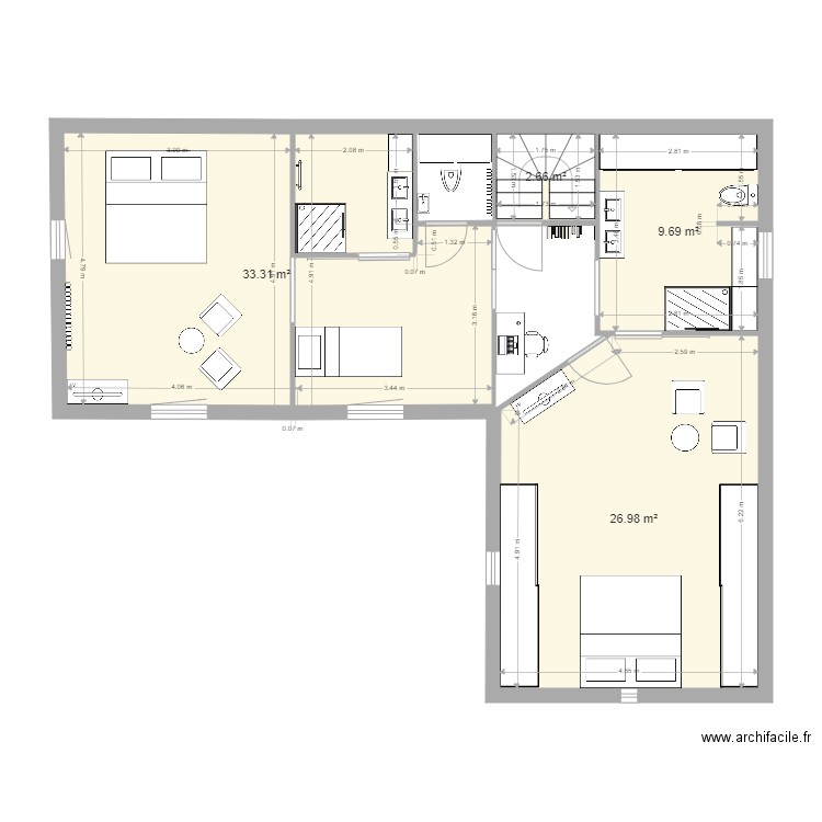 etage modifié. Plan de 0 pièce et 0 m2