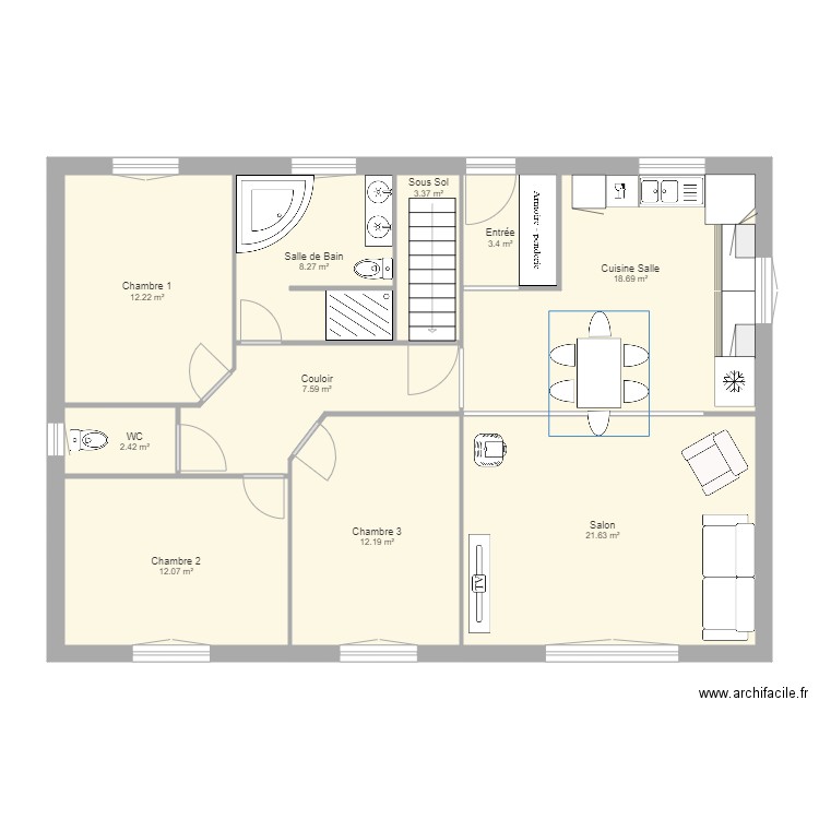 Projet Aveyron. Plan de 0 pièce et 0 m2