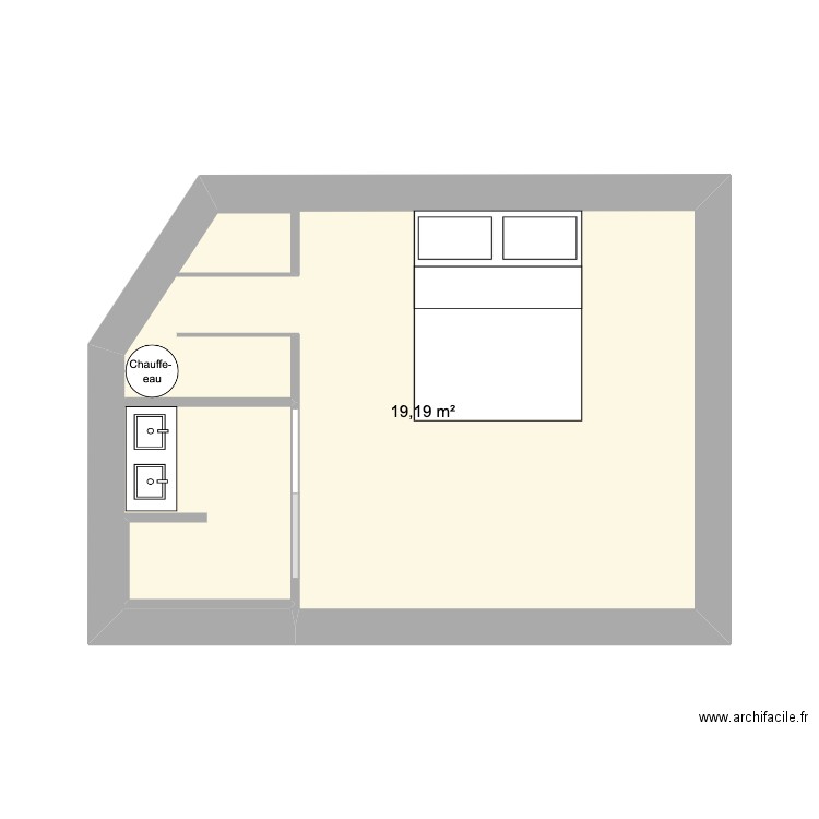 Suite parentale Sol y Pols. Plan de 1 pièce et 19 m2