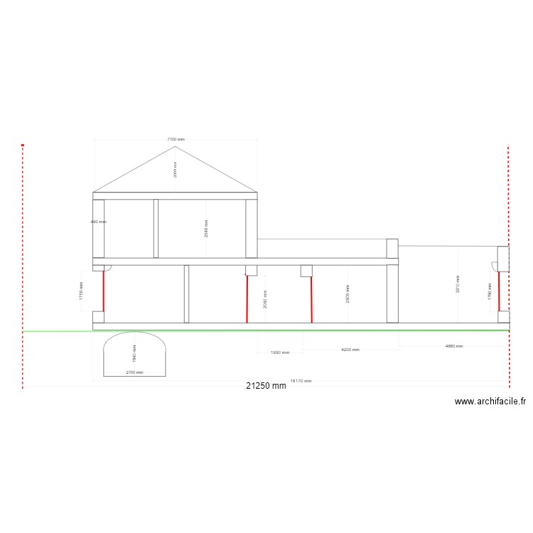 plan de coupe mézy. Plan de 0 pièce et 0 m2