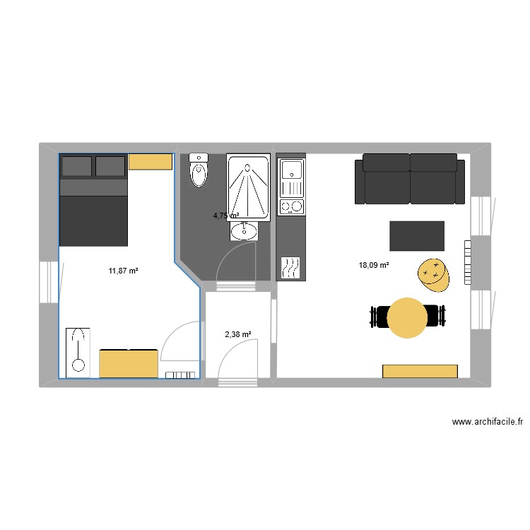 Appartement. Plan de 0 pièce et 0 m2