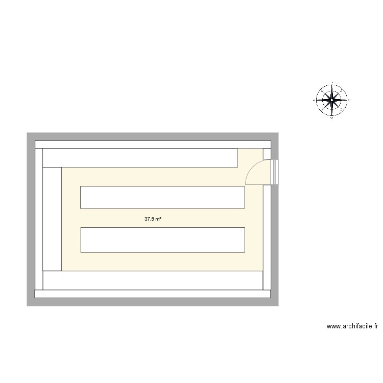 Plan walipini intérieur. Plan de 0 pièce et 0 m2