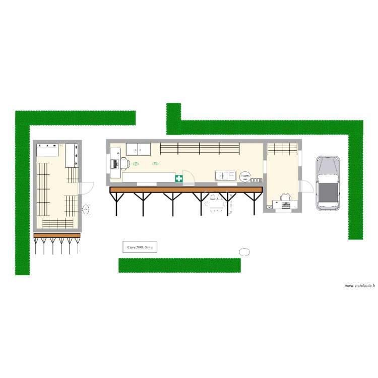 Plate forme extérieur. Plan de 0 pièce et 0 m2