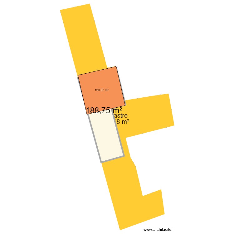 abri. Plan de 1 pièce et 189 m2