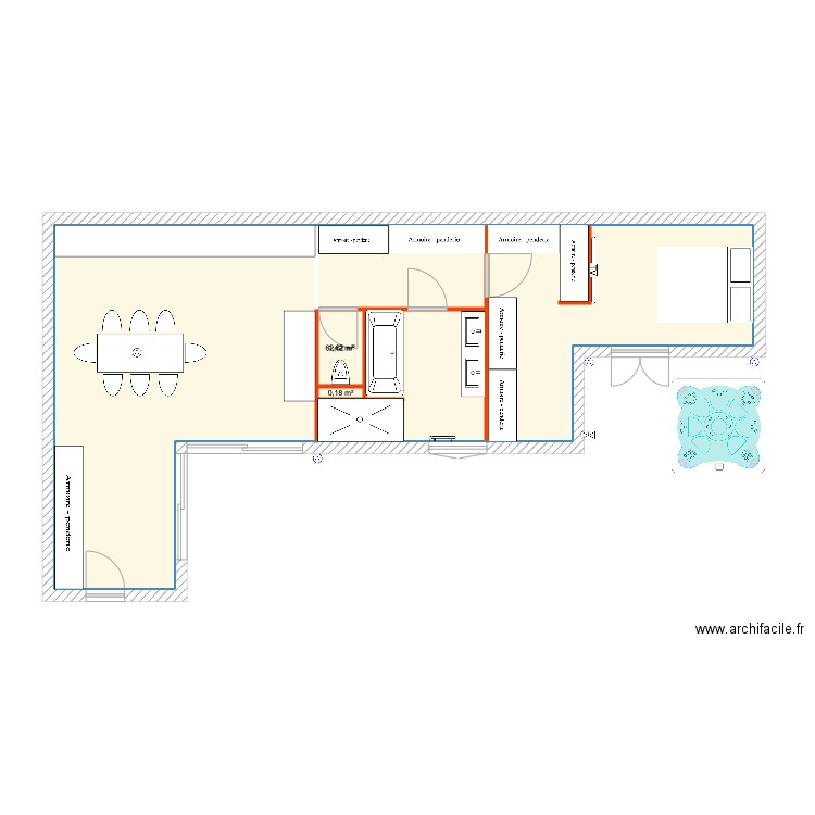 santés. Plan de 0 pièce et 0 m2