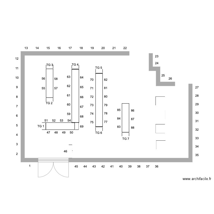 PET. Plan de 0 pièce et 0 m2