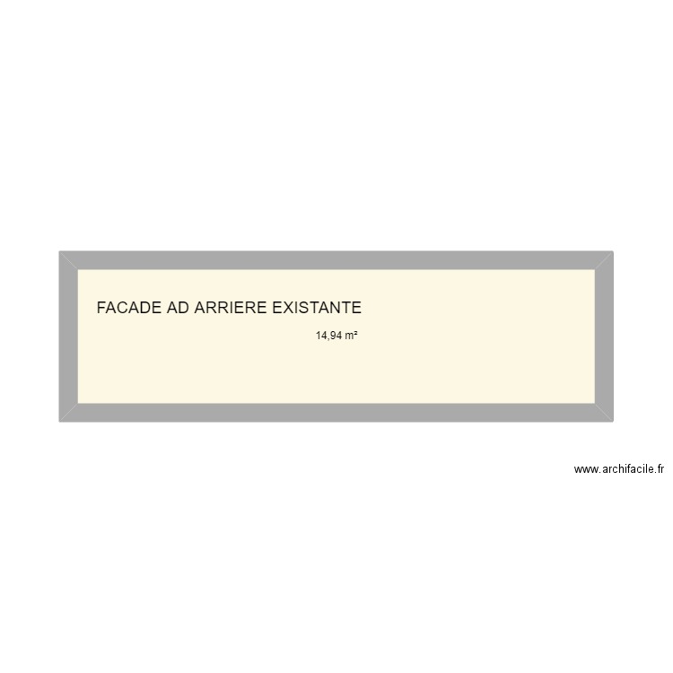 PLAN DE COUPE FACADE AD ARRIERE EXISTANTE. Plan de 0 pièce et 0 m2