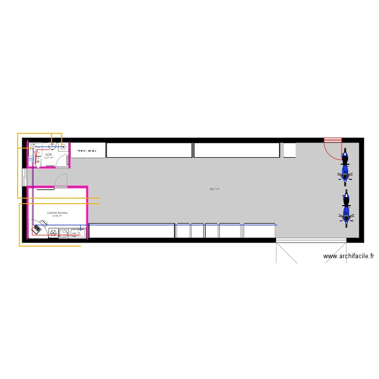 Box plomberie. Plan de 0 pièce et 0 m2