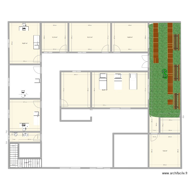 cardiolab. Plan de 9 pièces et 179 m2