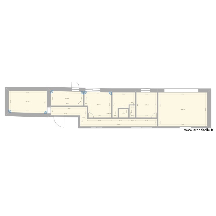 LONGERE FINALE FENETRE SDB2. Plan de 7 pièces et 125 m2