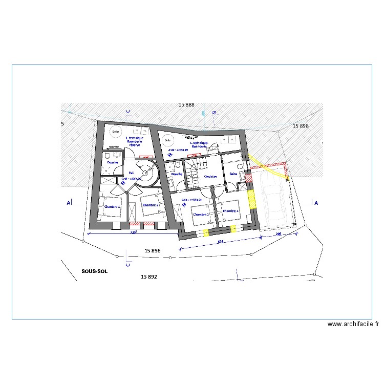 Fontenelle sous sol. Plan de 0 pièce et 0 m2